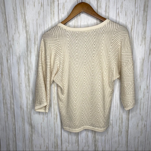🍋 Classiques Entier Cream and Gold Cardigan Small - Picture 6 of 7